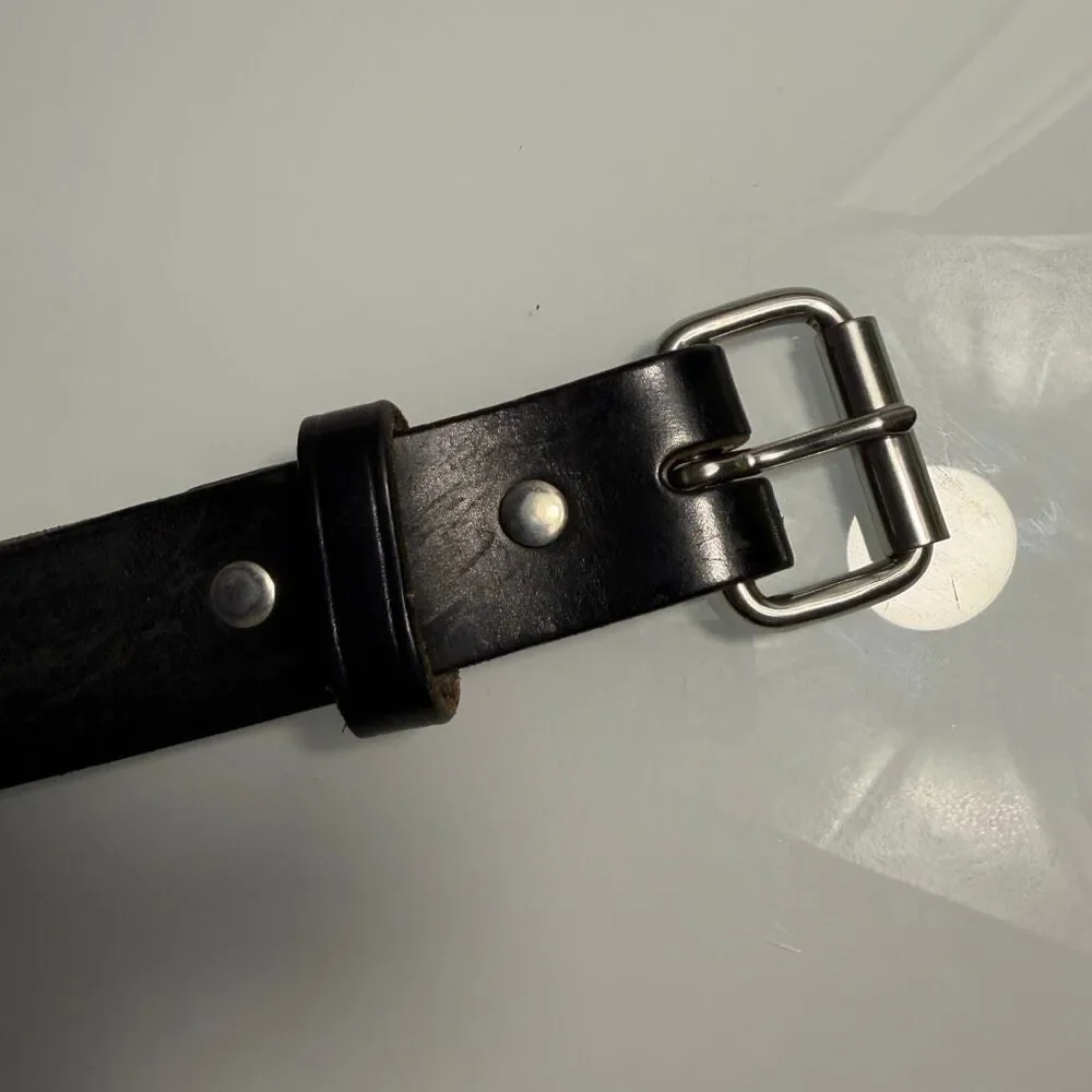 Frank’s Belts The Gunner Black Leather Belt Size 40 Made in USA